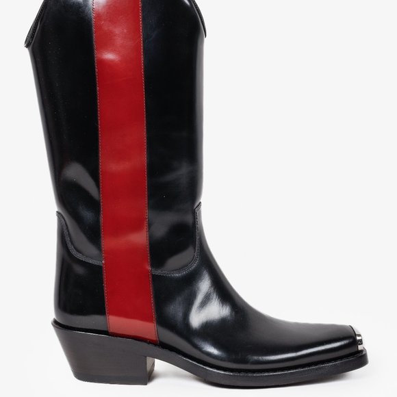 Calvin Klein 205W39NYC Black Steel Toe Western Boots - Picture 4 of 11